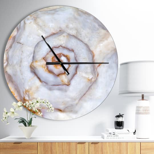 Designart Great Skeleton Of Sea Shell Modern Wall Clock